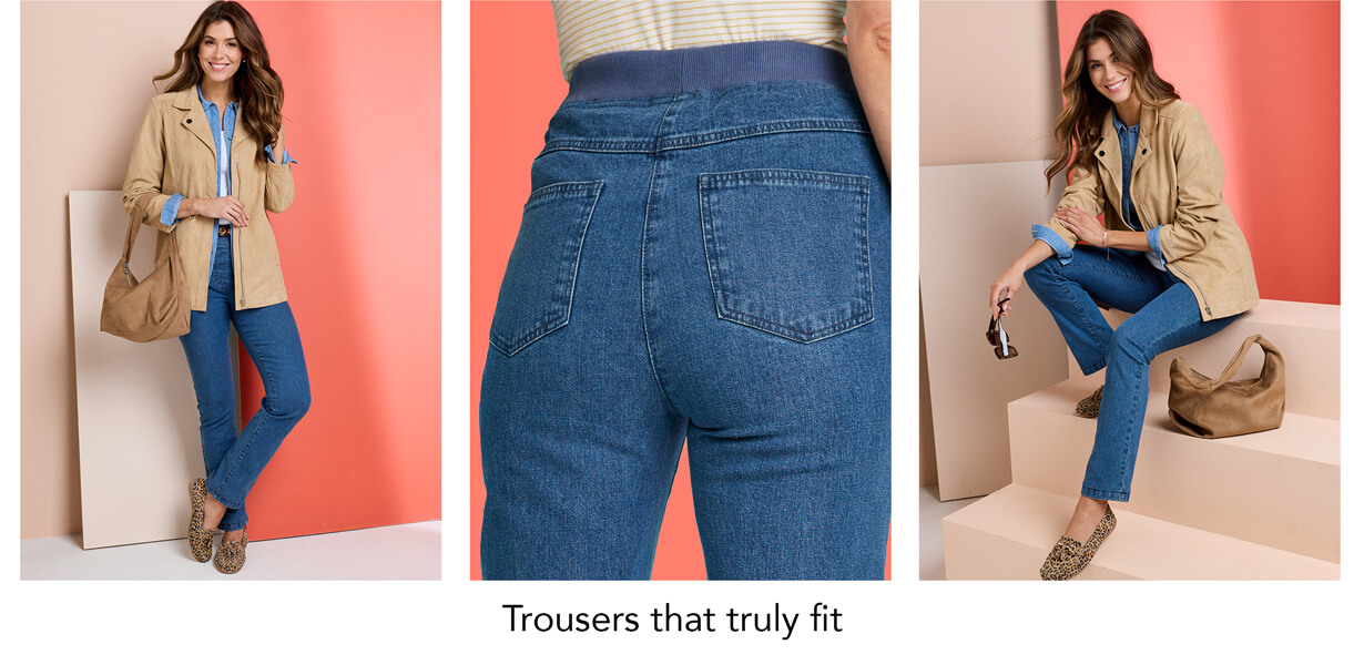 Pull On Stretch Jean with Rib Waistband - LT266